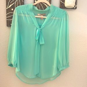 Teal Long Sleeve Blouse